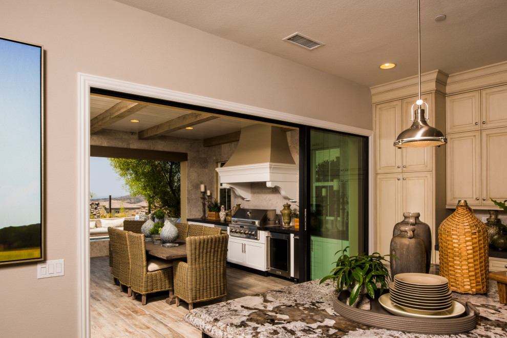 Inspiration for a transitional home design remodel in Miami