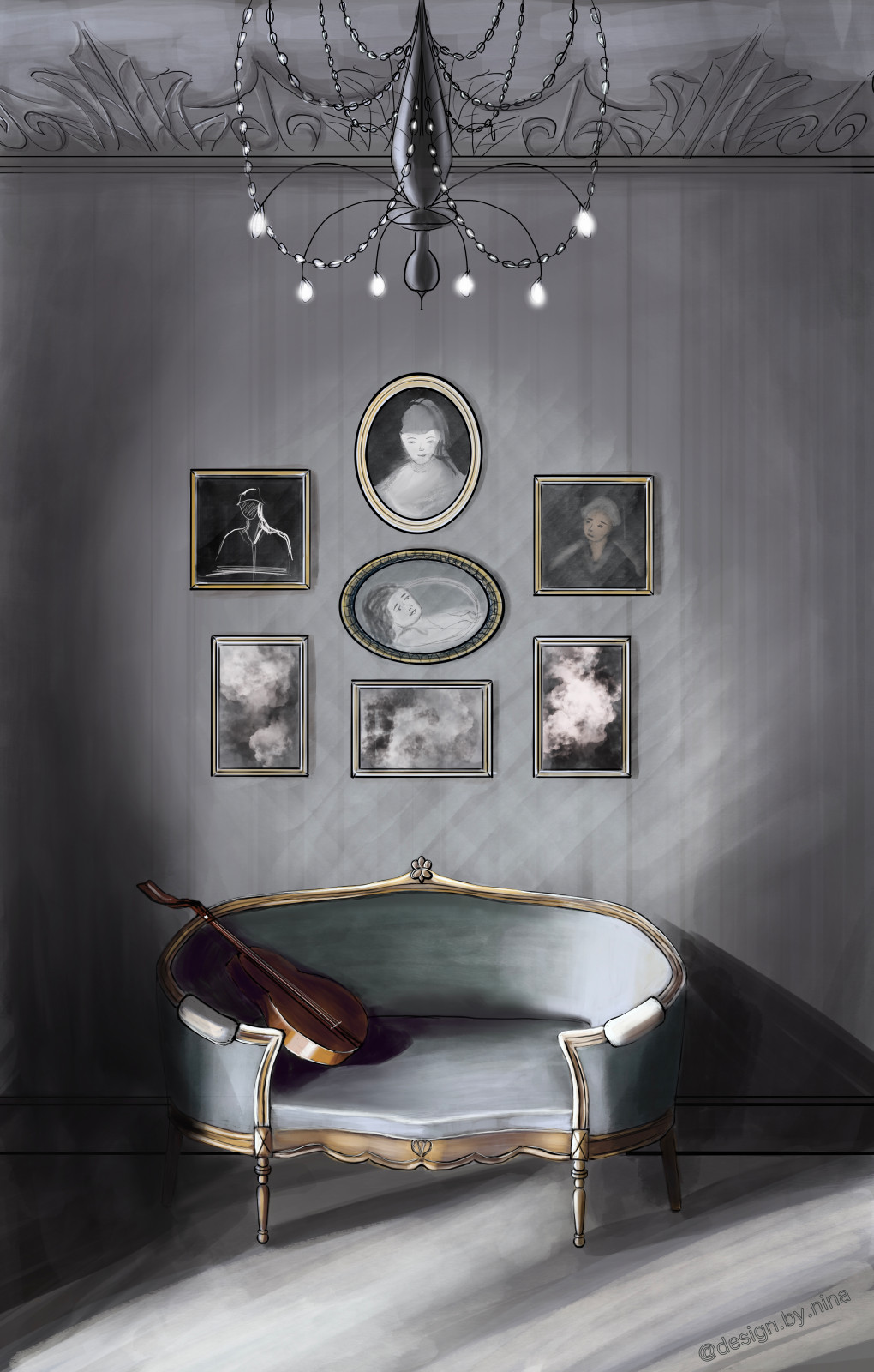 Визуализация гостиной