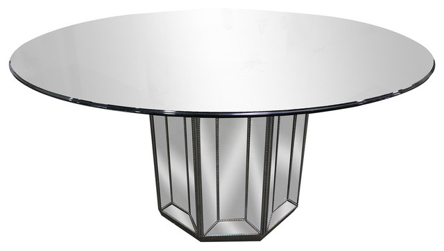 Marston 60 Round Glass Dining Table, Houzz Round Glass Dining Table