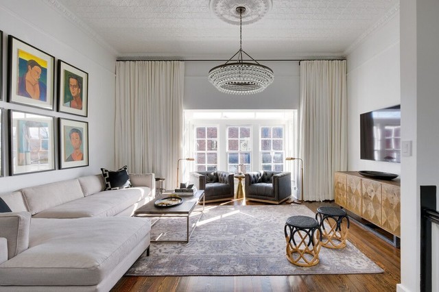 Modern Parisian Loft Conversion contemporary-vardagsrum
