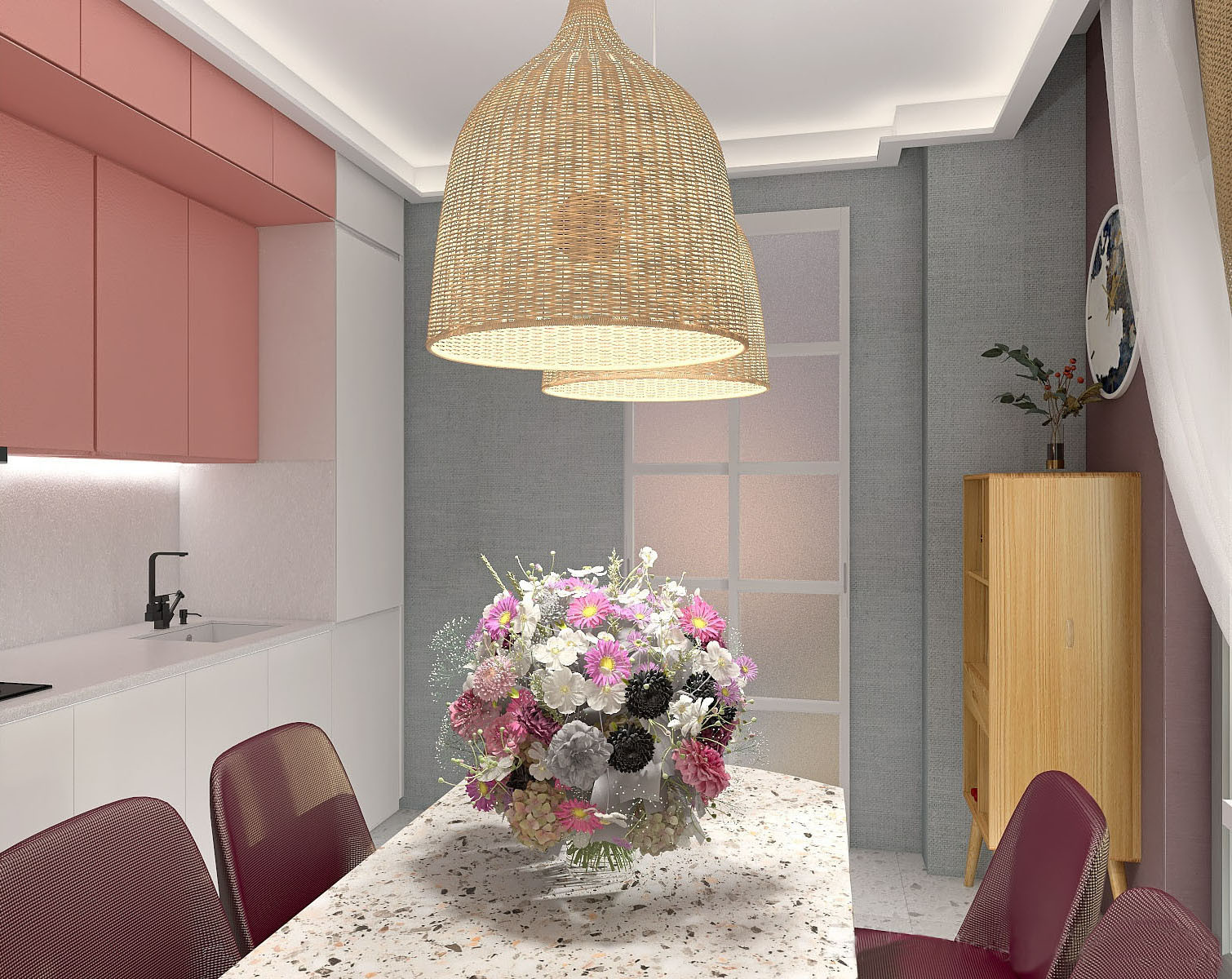 Двухкомнатная квартира с элементами Эко стиля