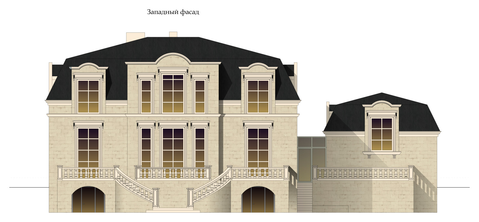Загородный дом в подмосковье - фасад