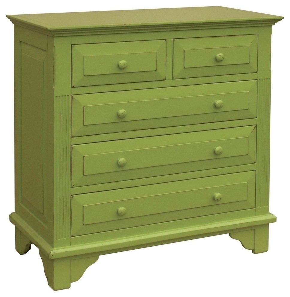New Chest of Drawers Green Bachelor Painted