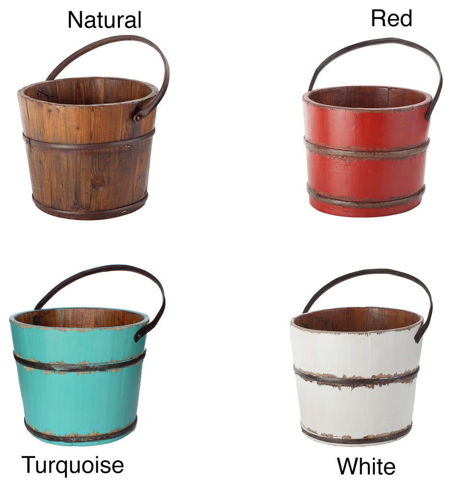 Wooden Round Wash Bucket