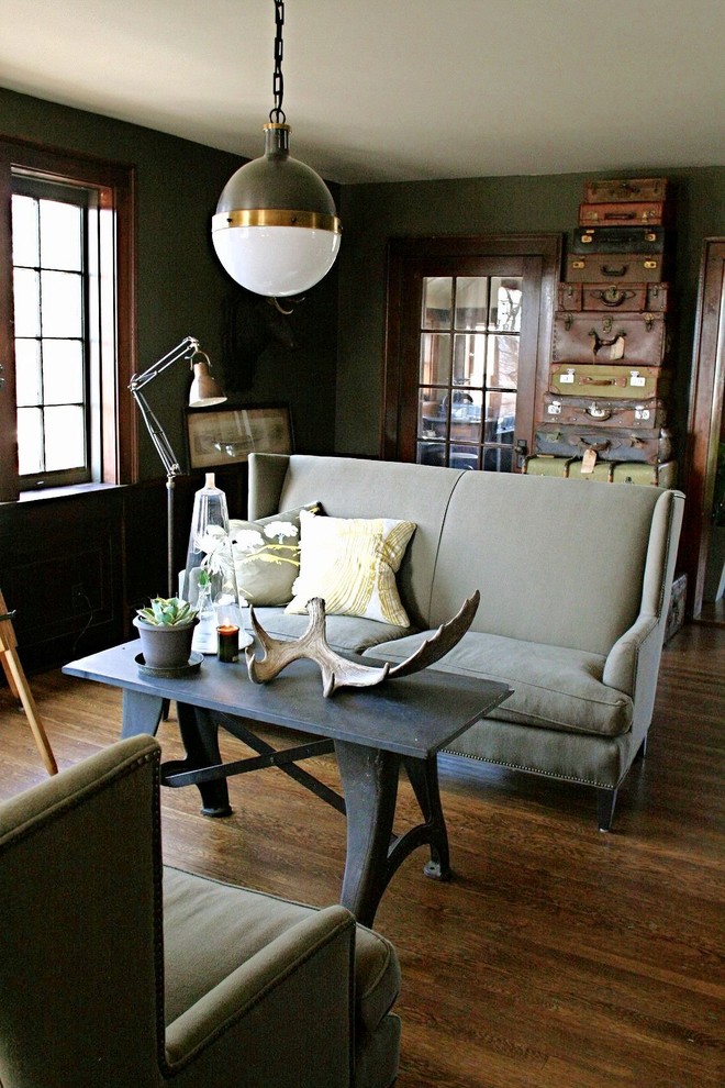 This is an example of an industrial living room in Columbus.