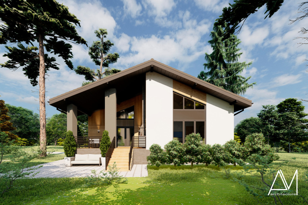 Одноэтажный дом с сауной