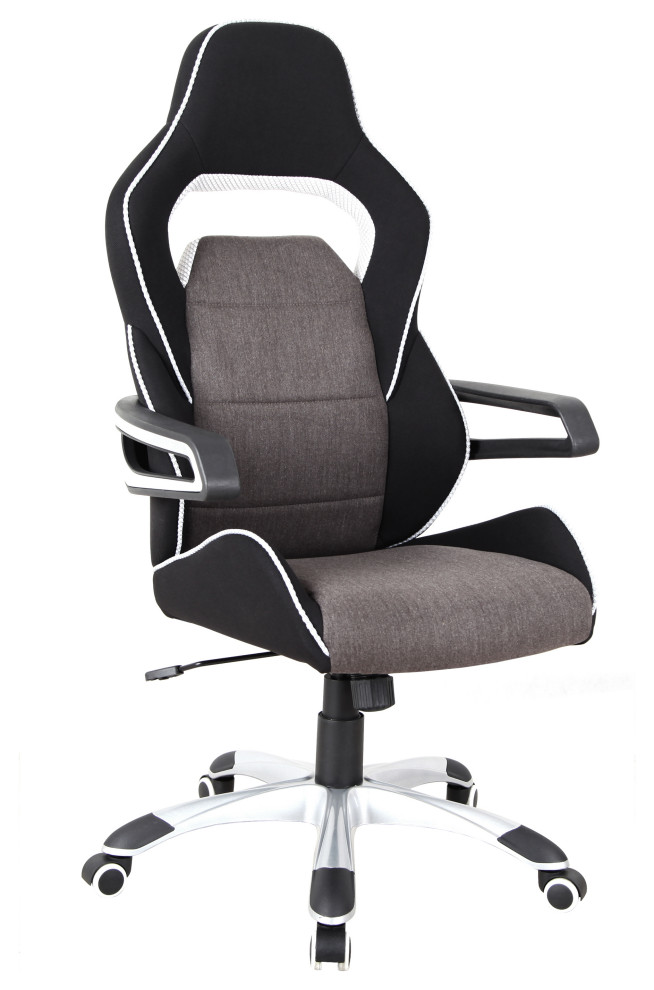 Techni Mobili Ergonomic Upholstered Racing Style Home/Office Chair