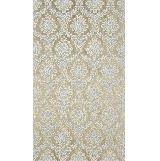Gray silver gold metallic Victorian damask faux silk fabric textured ...