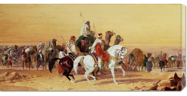 John Frederick Herring 'An Arab Caravan' Stretched Canvas
