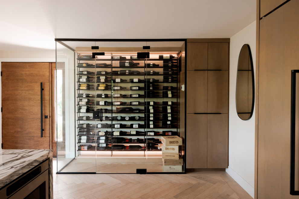 Inspiration for a contemporary wine cellar remodel in Las Vegas