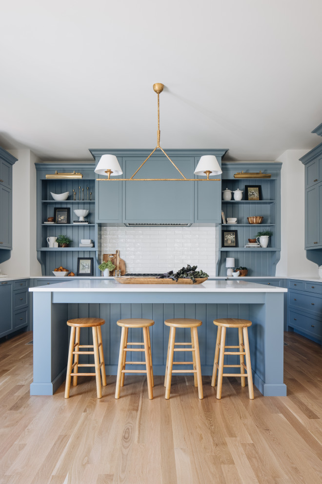 Example of a transitional home design design in Chicago