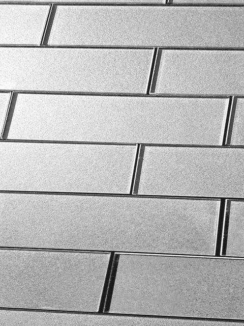 Forever 3 in x 12 in Straight Edge Glass Subway Tile in Glossy Eternal Silver