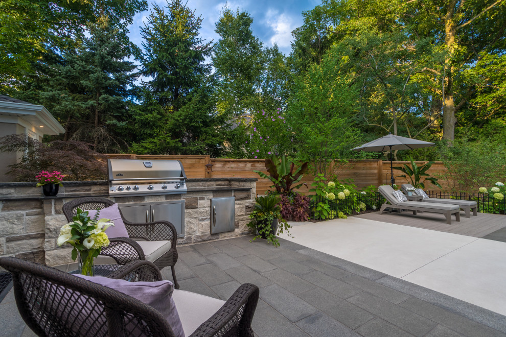 This is an example of a mid-sized transitional landscaping in Toronto.
