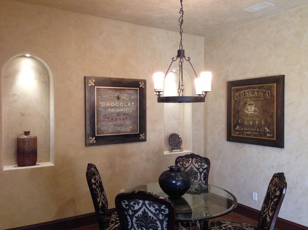 Inspiration for a rustic dining room remodel in Austin