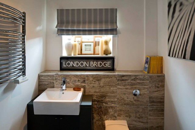 Whole House Redesign - Skelton contemporary-powder-room