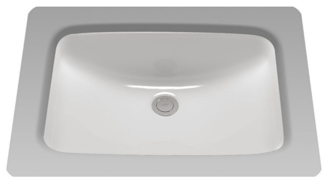 Toto 19"x12-3/8" Rectangular Undermount Bathroom Sink, Cotton White