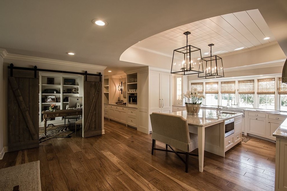 Example of a transitional kitchen design in Austin