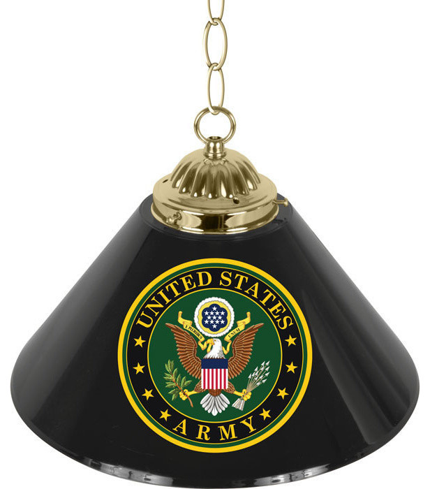U.S. Army Symbol Single Shade Bar Lamp - 14 inch