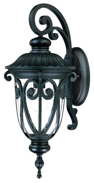 Acclaim Lighting Naples Collection Wall Mount 1 Light Outdoor Naples Collection Wall Mount 1 Light Outdoor Matte Black Traditional