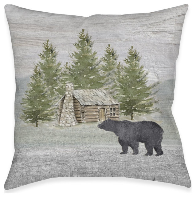 Welcome To The Cabin Indoor Decorative Pillow, 18"x18"