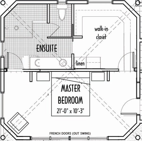 Master Bedroom With Ensuite And Walk In Closet Floor Plans