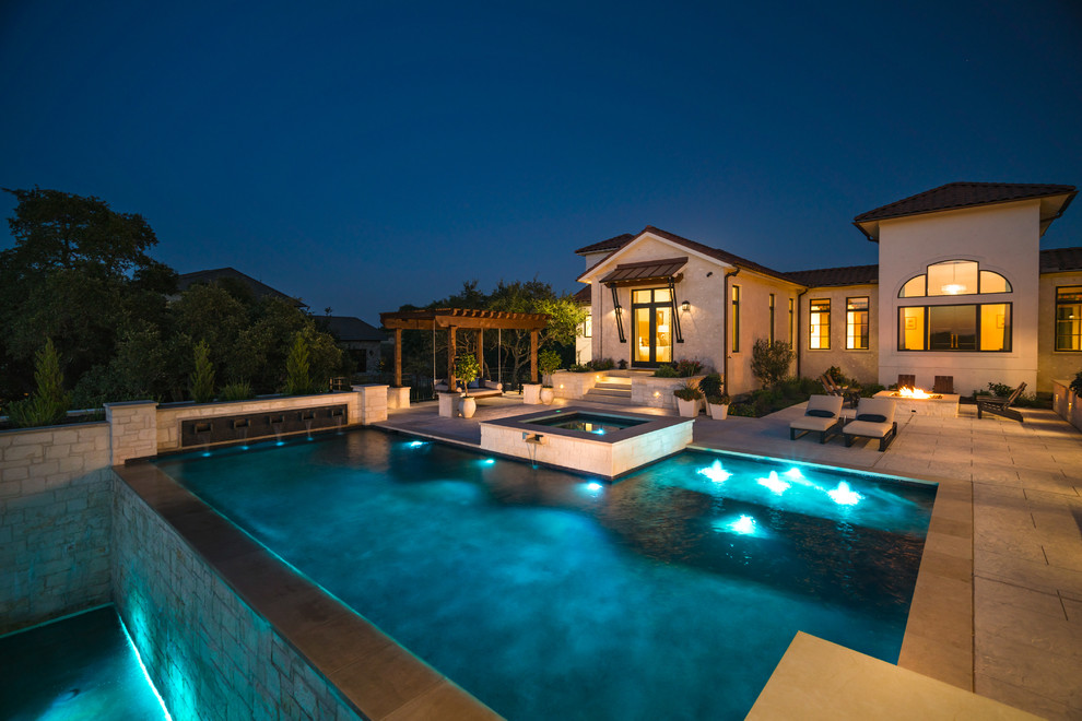 Inspiration for a transitional pool remodel in Austin