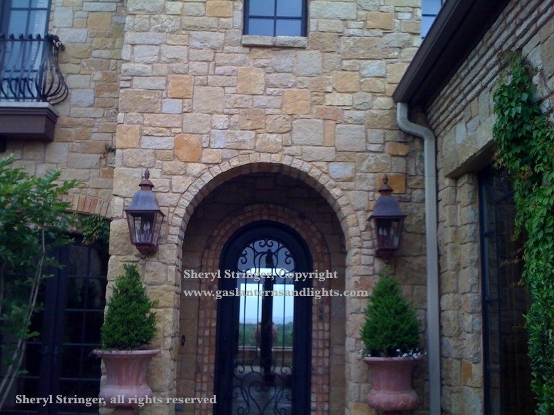 Sheryl's Electric Tuscan Lanterns with Natural Copper Finish