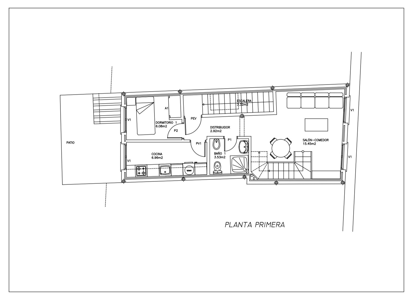 Edificio dos viviendas 157,70 metros cuadrados.