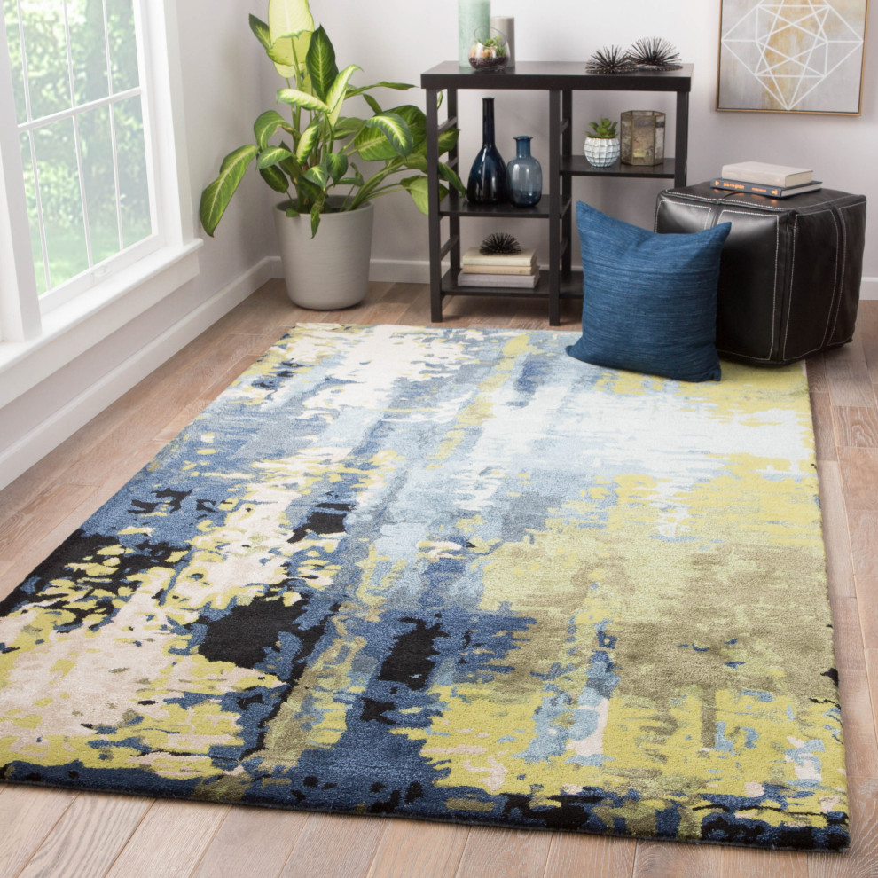 Jaipur Living Matcha Handmade Abstract Blue/Green Area Rug