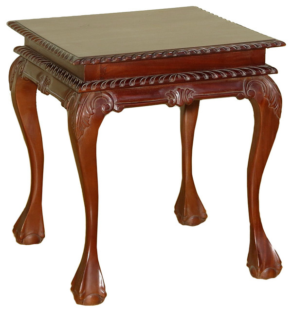 consigned antique solid mahogany chippendale claw ball occasional end side tab - Antique Mahogany End Tables consigned antique solid mahogany chippendale claw ball occasional end side tab - Antique Mahogany End Tables