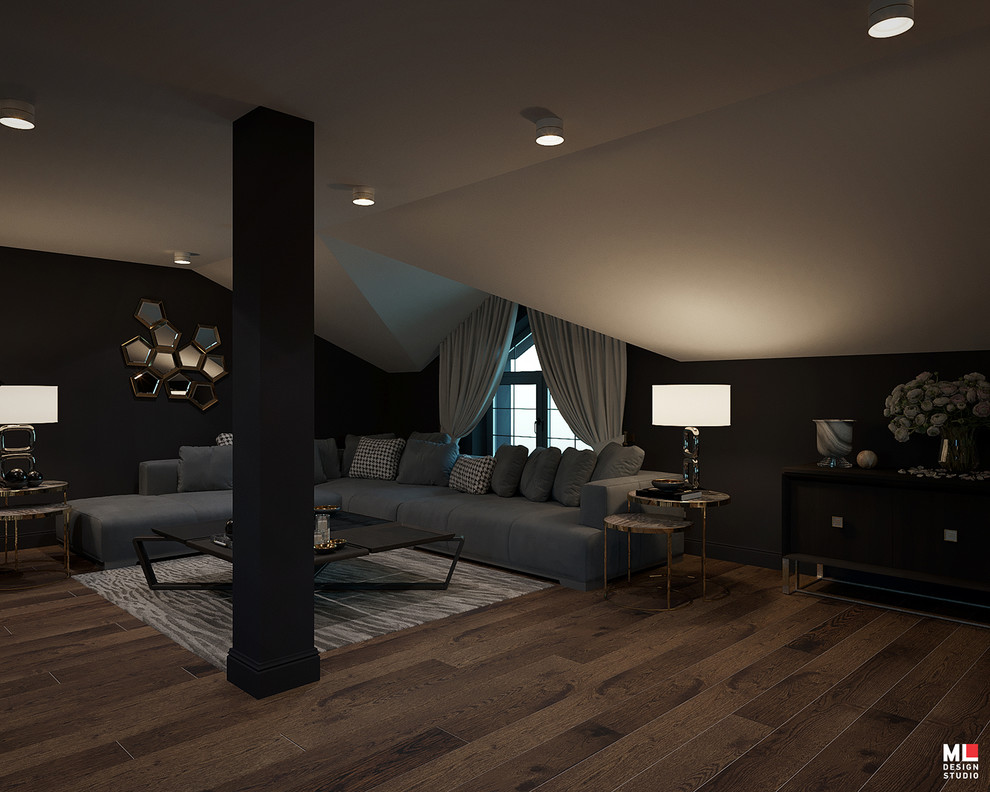 Дизайн интерьера мансарды