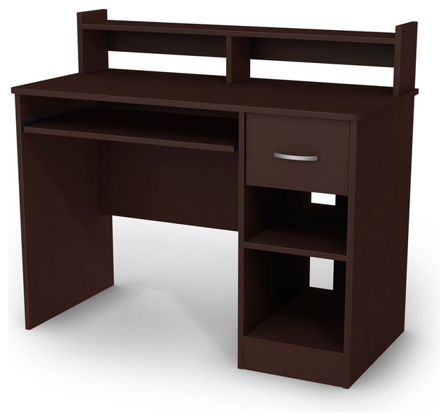 South Shore Axess Desk With Keyboard Tray, Chocolate
