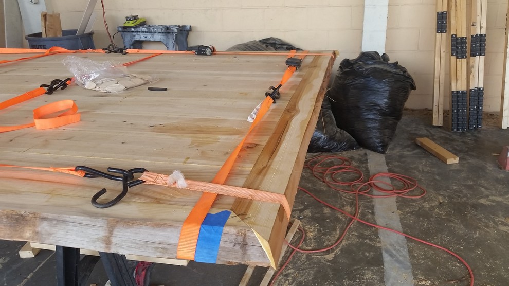 Cypress conference table & credenza