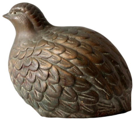 Mid Century Brass Partridge Bird