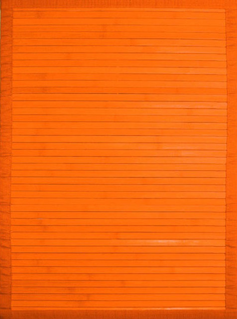 Handmade Orange Bamboo Runner (2' x 7')