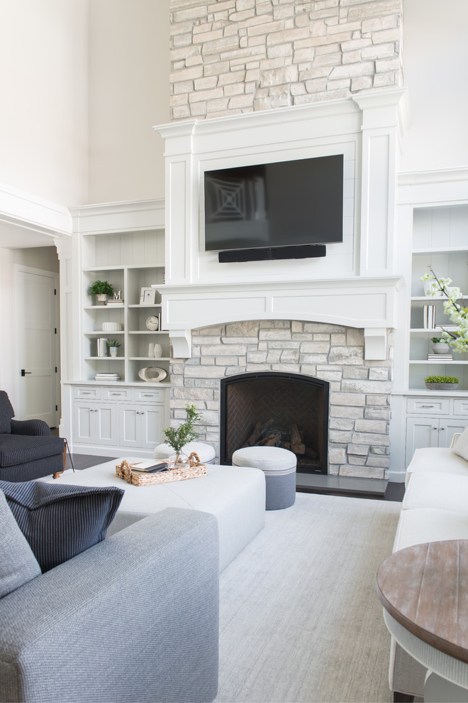 Photo of a transitional family room in Salt Lake City.
