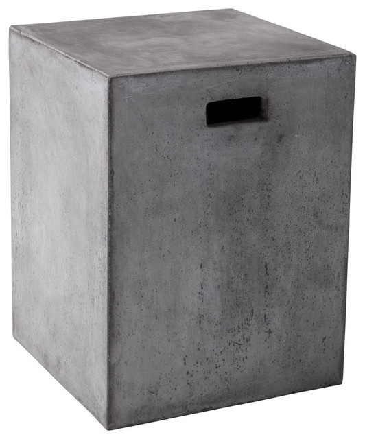 Castor End Table, Anthracite Gray