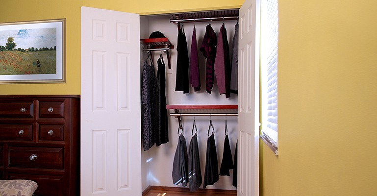 John Louis Home 16in Deep Deluxe Closet Organizer Traditional
