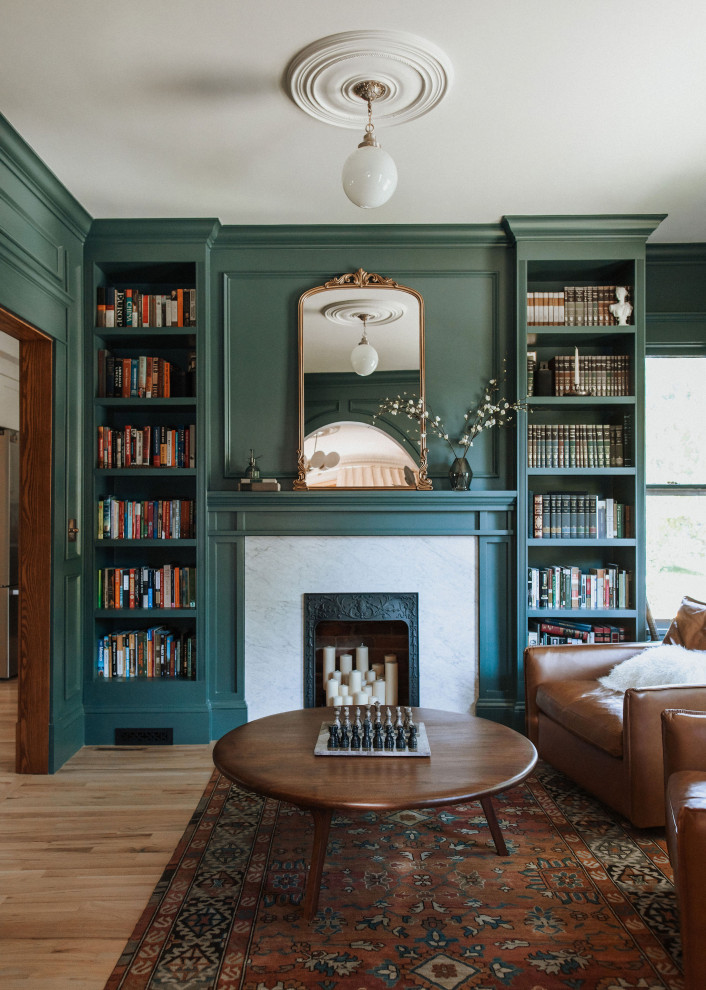 Living room - victorian living room idea in Denver