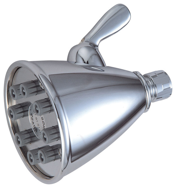 Kingston Greenseal Jet Spray Shower Head, Satin Nickel Contemporary