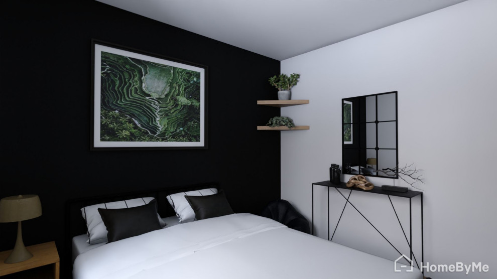 Design ideas for a medium sized industrial bedroom in Other.