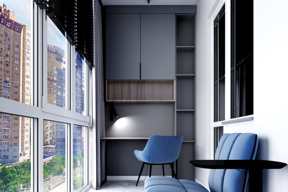 Современный дизайн в серых тонах, ЖК Панорама