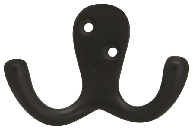 2 Prong Coat Rack Hook Hardware Set 5 Pack of Coat Hooks Oil Rubbed Bronze Classic Design