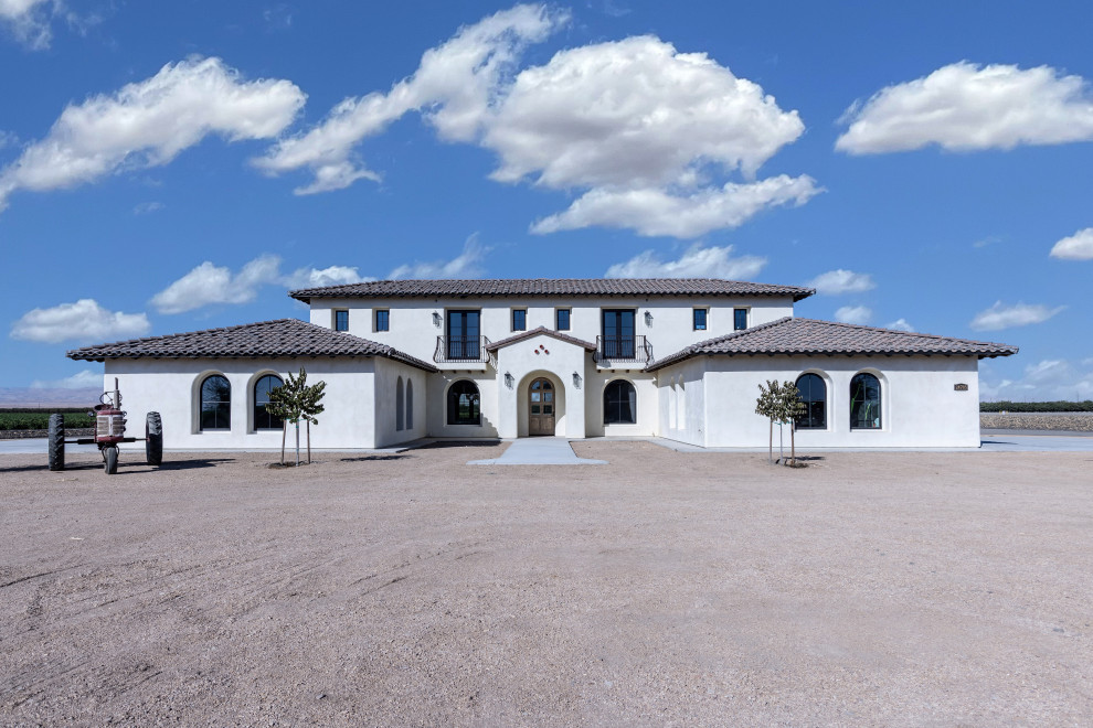 Front Elevation Wide View | Tuscan Farmhouse