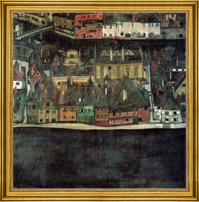 Egon Schiele-16"x16" Framed Canvas