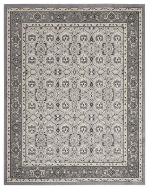 Kathy Ireland Grand Villa KI83 Grey Traditional Area Rug, 5'3"x7'3