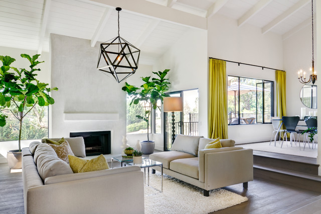 Rancho Santa Fe Modern Hacienda Contemporary Living Room