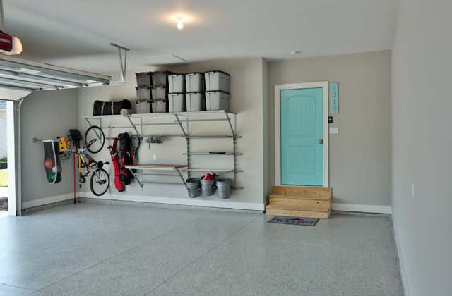Applica questi accessori sospesi per massimizzare lo spazio del tuo garage:  organizzazione del garage CoolYeah e ruote piroettanti
