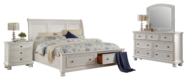 4 Piece Liverpool Cottage Queen Storage Bed Dresser Mirror 4 Piece Liverpool Cottage Queen Storage