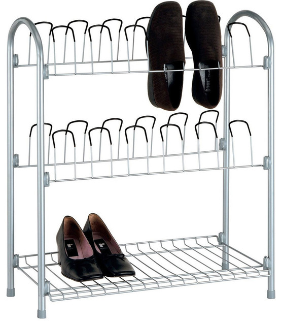 Wire Shoe Organizer With Storage Shelf Wire Shoe Organizer With Storage Shelf